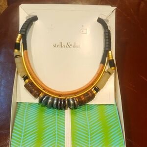 Stella & Dot Gold and Black Necklace